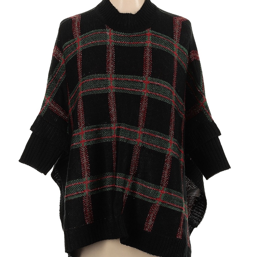 Plaid Black Sweater for Women